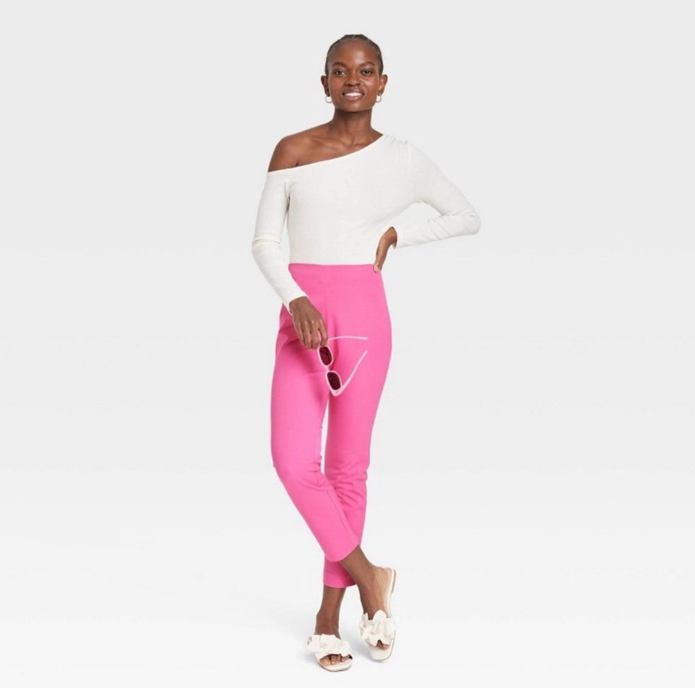 Women’s High-Rise Hot Pink Skinny Ankle Pants A New Day Size 6 NWOT
